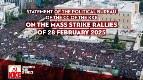 On the mass strike rallies of 28 February 2025