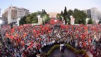 تجمع ضخم للحزب الشيوعي اليوناني في أثينا